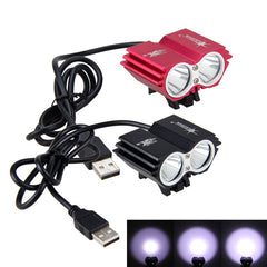 Waterproof USB Bike Light, Headlight Dual Lamps for Cycling No Battery